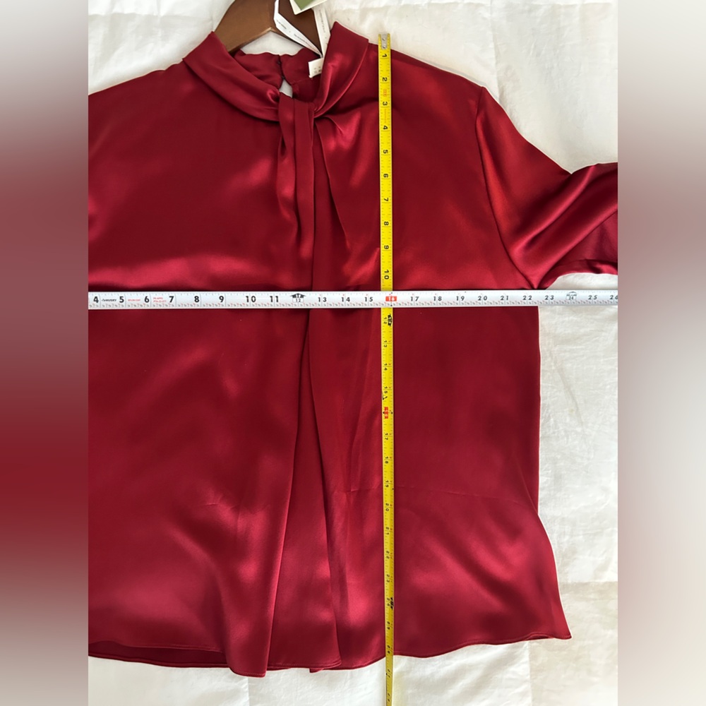 Lily Silk Garnet Silk Blouse. 12. NWT - Picture 9 of 13